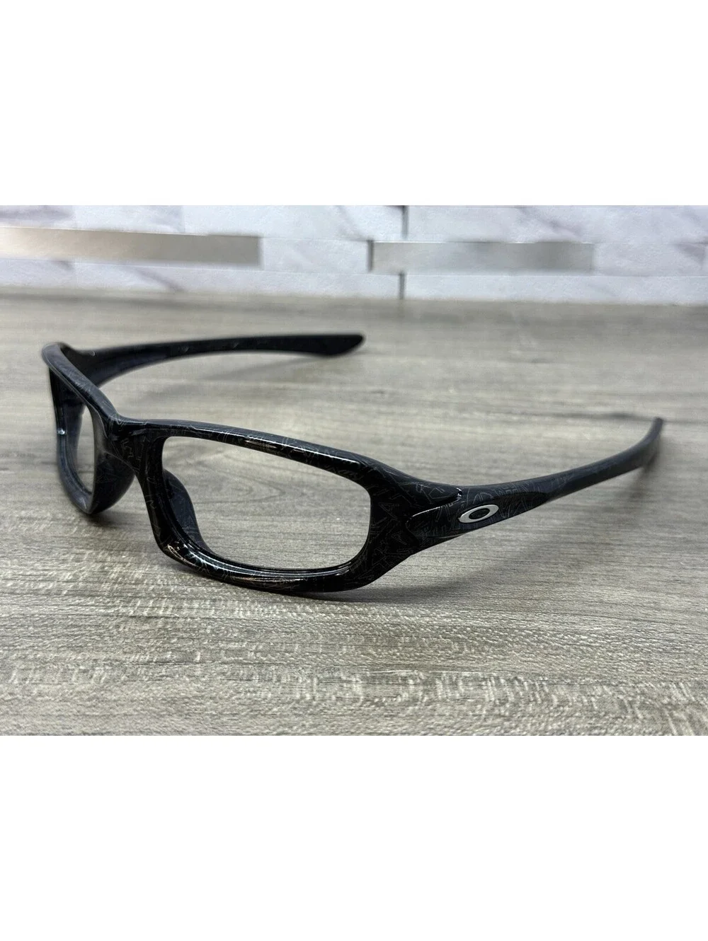 RARE Oakley FIVES 4.0 Black Silver Text Sunglasses 12-993 Excellent FRAMES ONLY